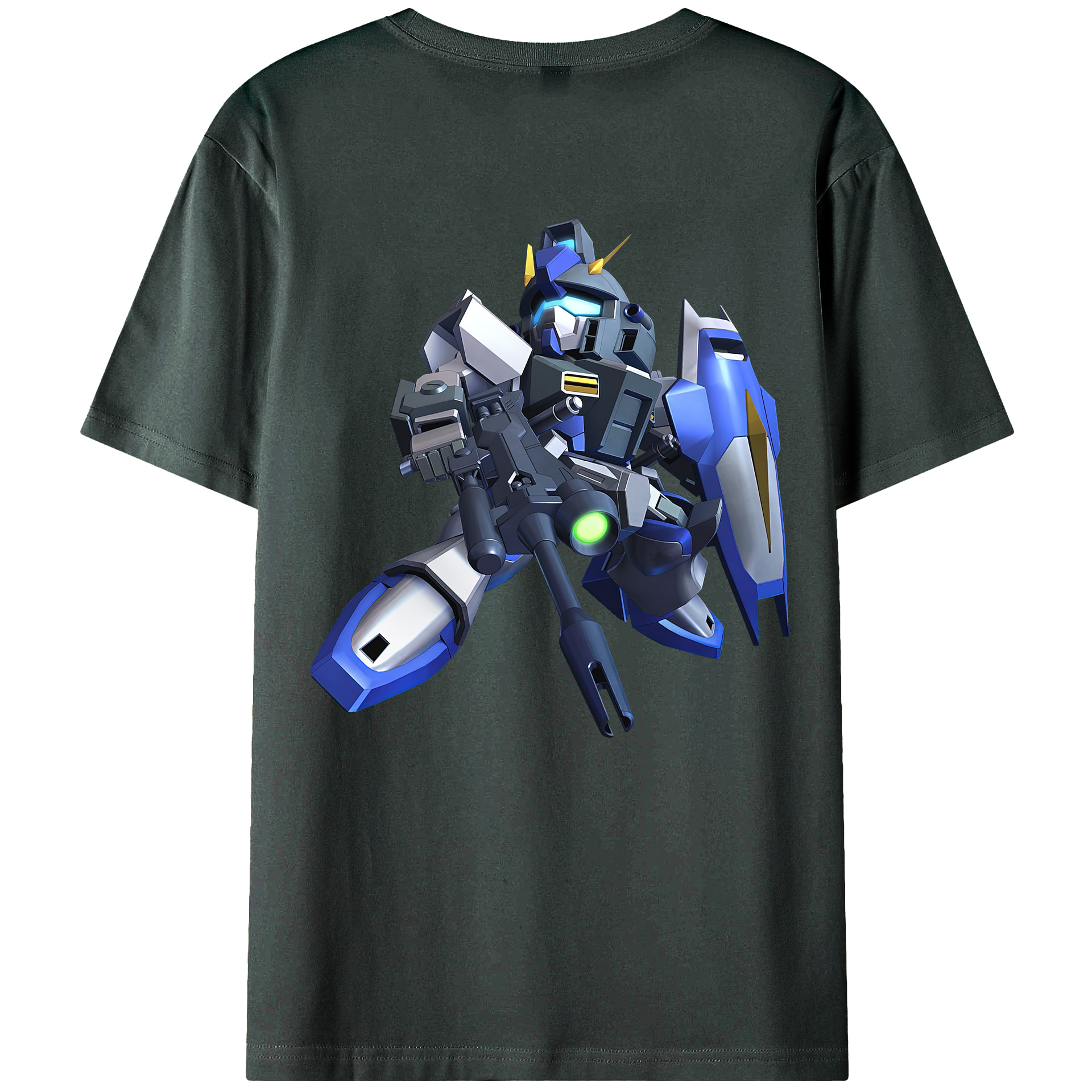 （画像用） 機動戦士ガンダム Mobile Suit Gundam 綿100％ メンズ半袖Tシャツ（バックプリント） 通気性